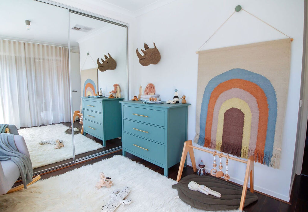 House of Harvee - Baby Dahaby's Nursery featuring Modern Monty's Deluxe Simply Scandi Baby Gym