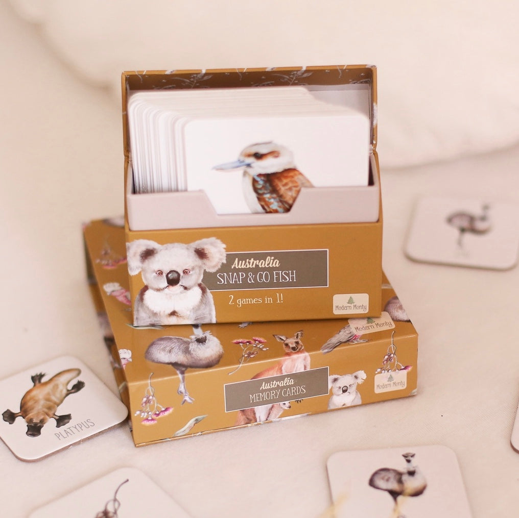 Australia Memory Card Game and Snap & Go Fish Bundle